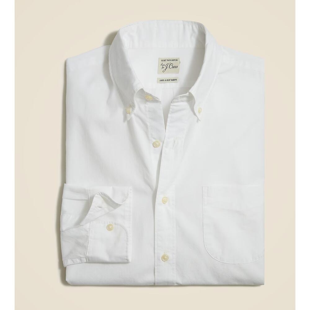 J. Crew White Casual Button Down Shirt
